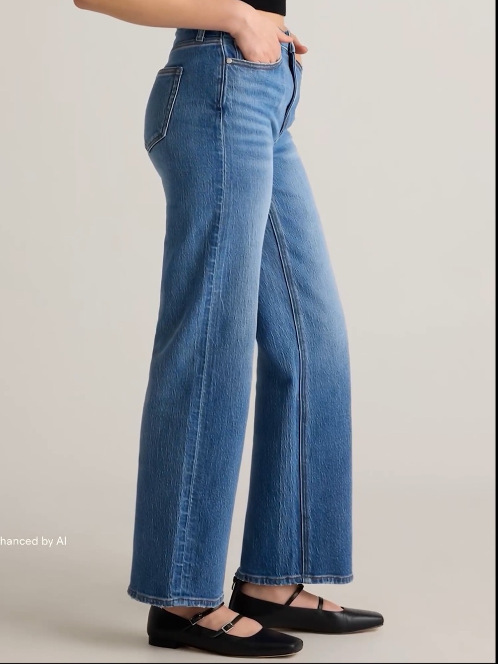 QUINCE BELLA STRETCH RELAXED STRAIGHT JEANS SIZE 28P NWT - Picture 2 of 10